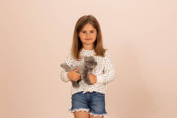 Peluche Chat Chartreux Debout - Teddy Hermann