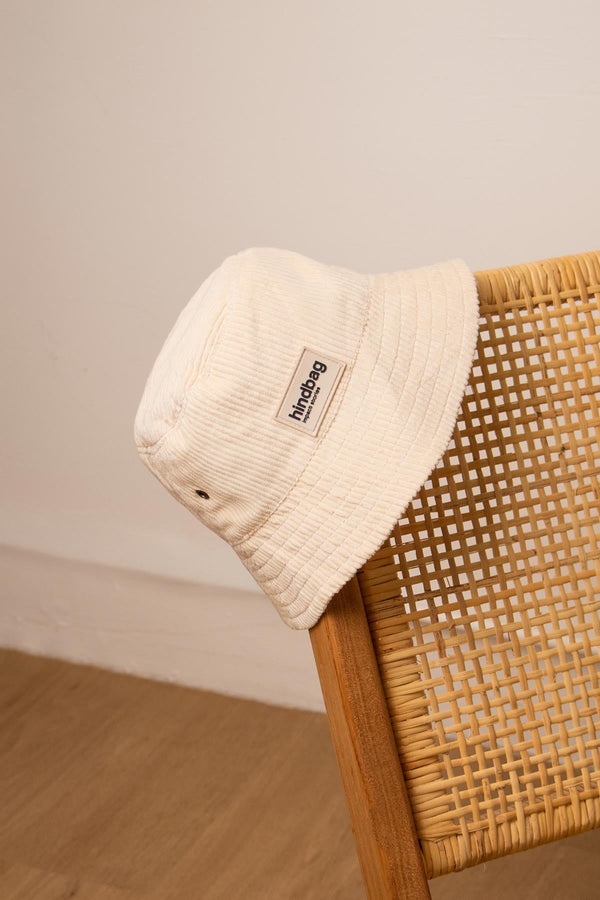 Beige Corduroy Bucket Hat