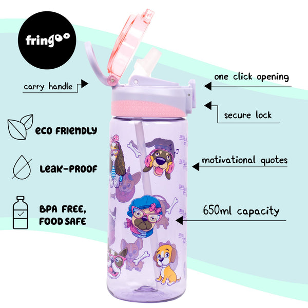 Gourde – Straw Bottle – Fancy chien