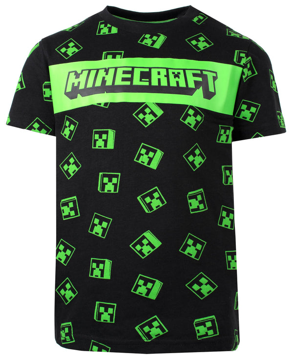 T-shirt Minecraft – Creeper T-shirt – noir