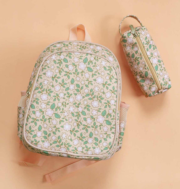 Sac à dos enfant - Fleurs - rose – vue 2 – A Little Lovely Company