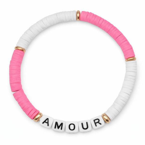 Swifties LOVE Friendship Bracelet - Pink & White