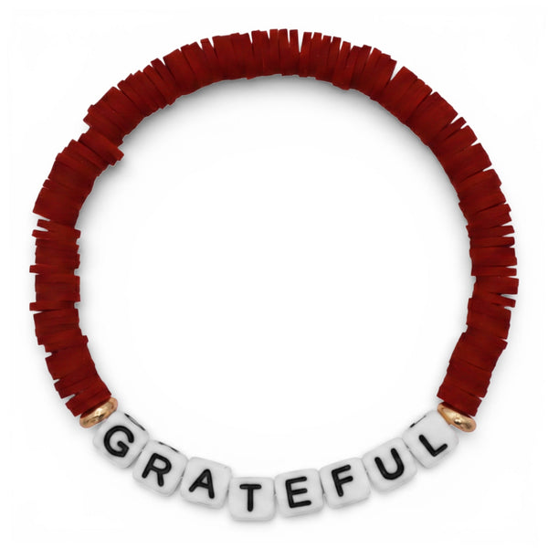 Swifties GRATEFUL Friendship Bracelet - Burgundy