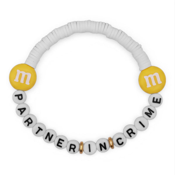 Swifties PARTNER IN CRIME Friendship Bracelet - White