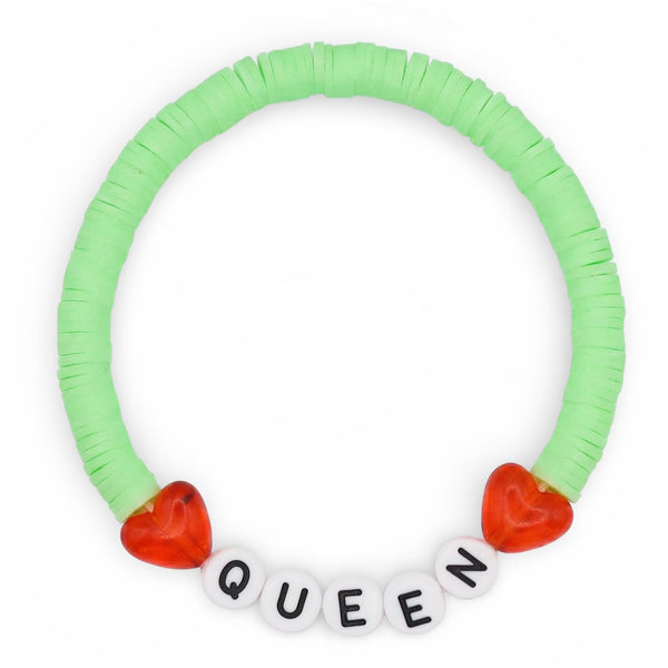 Swifties QUEEN Friendship Bracelet - Light Green
