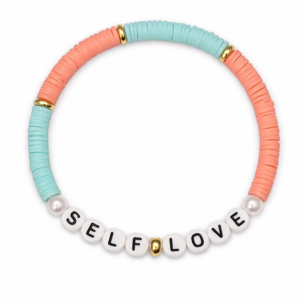 Swifties SELF LOVE Friendship Bracelet - Light Blue & Orange