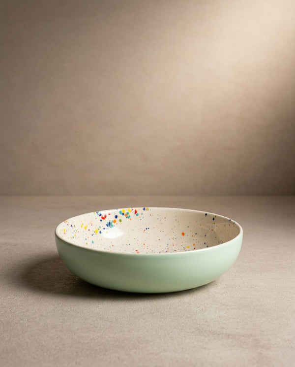Breeze Party Stoneware Pasta Plate 21cm Green