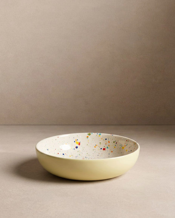 Breeze Party Stoneware Pasta Plate 21cm Yellow