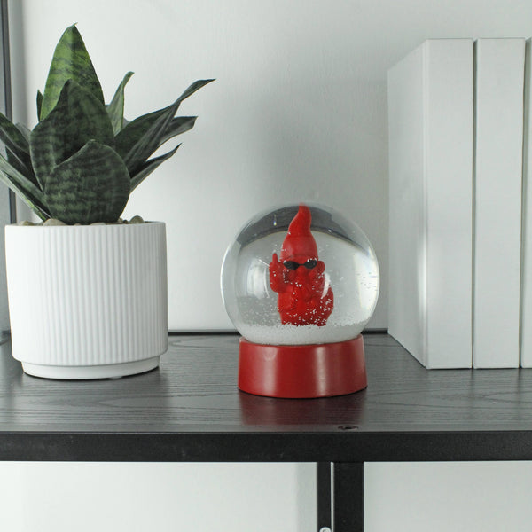 F**k Garden Gnome Snow Globe - Red