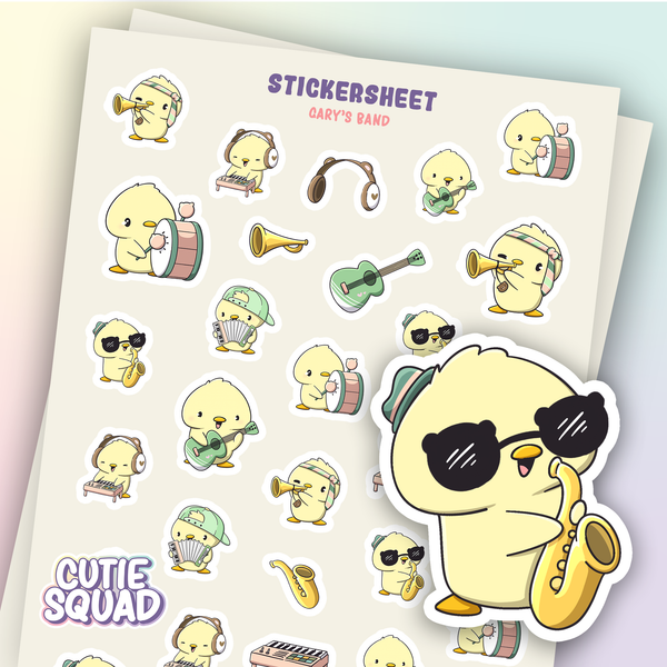 Planches d'autocollants Le groupe de Gary