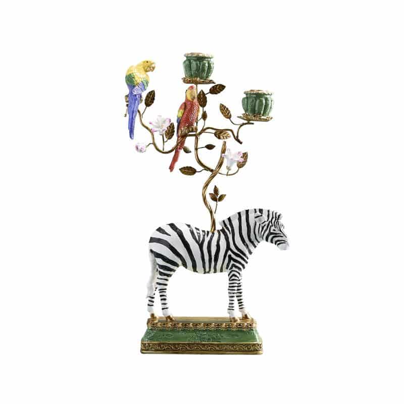 Zebra chandelier, poly/metal, 27 x 9 x 45 cm