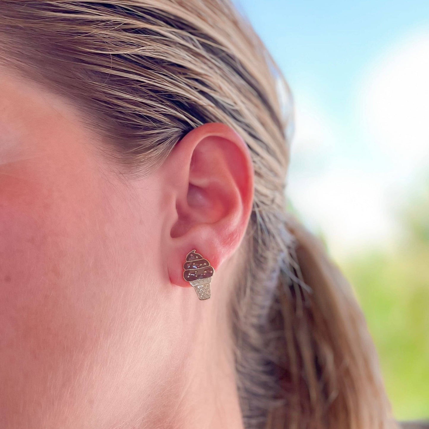 Boucles d'oreilles Cornet de Glaces