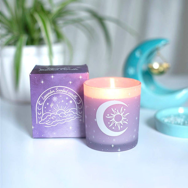 Bougie lavande « Ciel pastel violet »