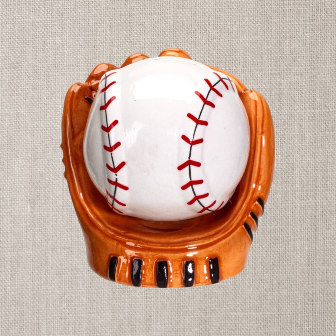 Sel et poivre Balle et Gant de Baseball
