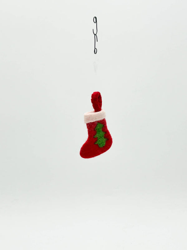 Red Christmas Stocking Hanging Decoration