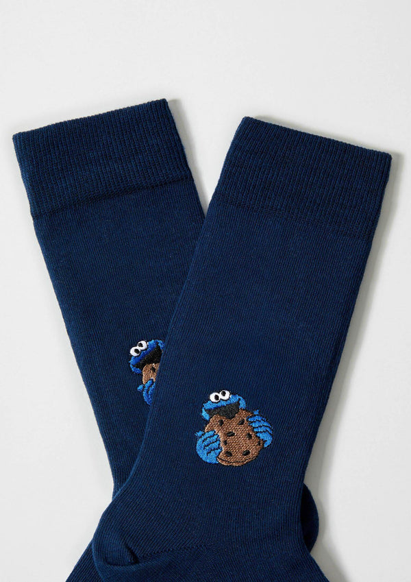 BeSesameStreet Cookie Monster Embroidered Bleu