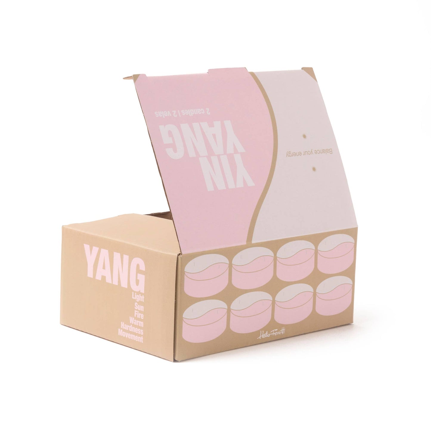 Bougie Ying & Yang Rose Helio Ferretti Vue 5