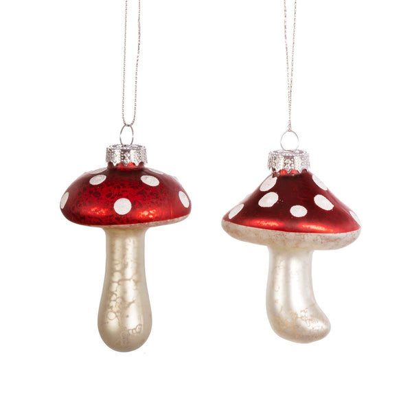 Mushroom Christmas Ornament 2-Pack