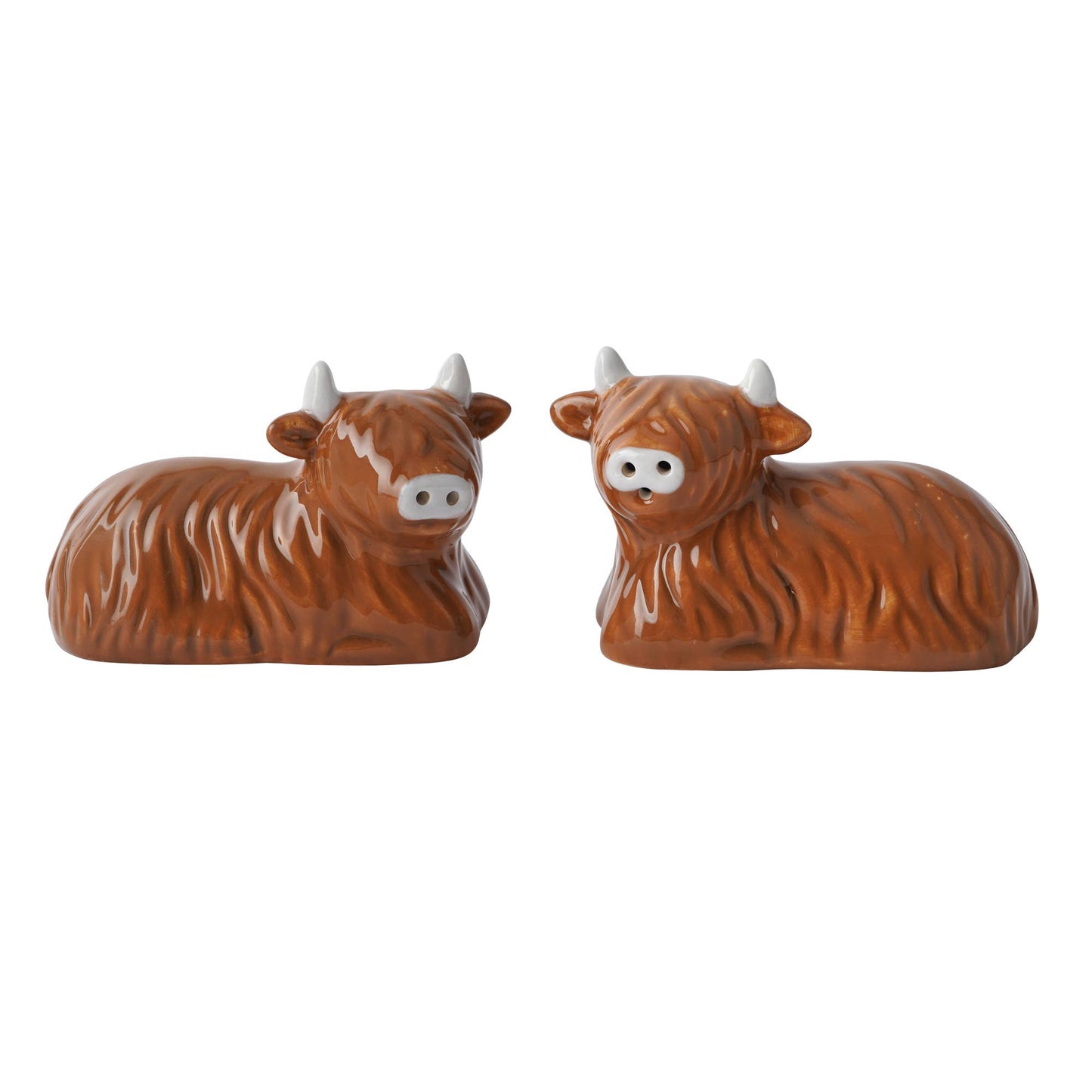Bramble Farm Highland Cow salt and pepper shakers in a gift box