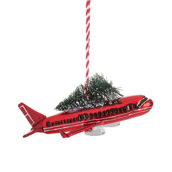 Airplane Christmas Bauble with Tree