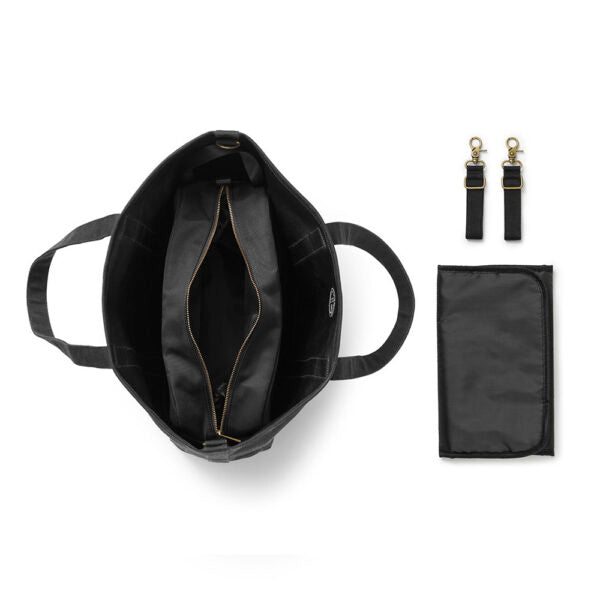 Black tote changing bag