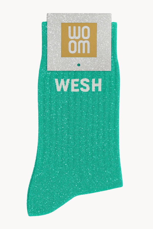 "Wesh" Sequin Socks - Green Queen
