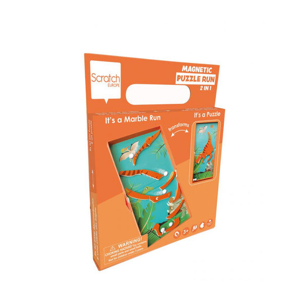 Marble Track & Magnetic Puzzle - Dinosaur