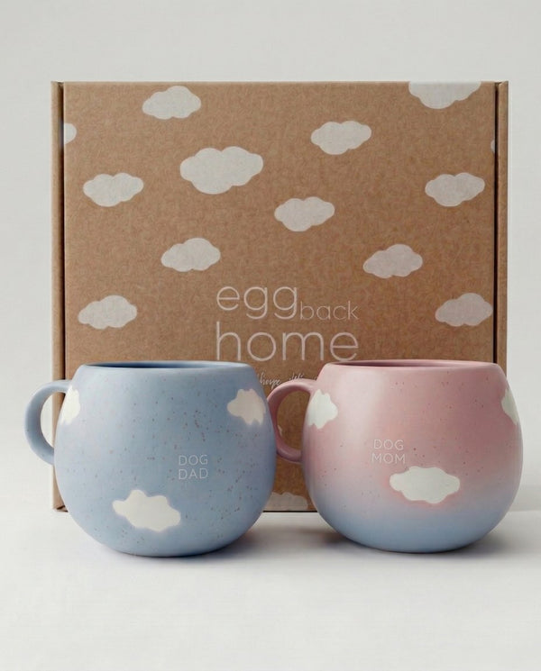 Cloud Mix Sunset Collection Mug 500ml Dog Mom & Dad 2-Piece Set