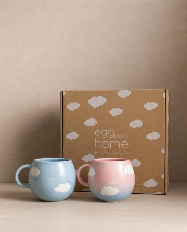 Cloud Mix Sunset Collection Mug 250ml Dog Mom & Dad 2 Pieces Set