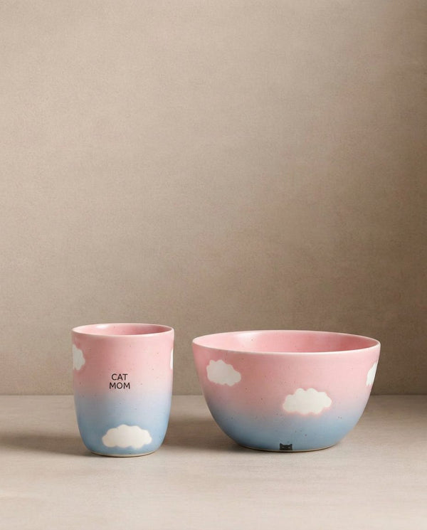 Cloud Sunset Cat Mom 2-Piece Set