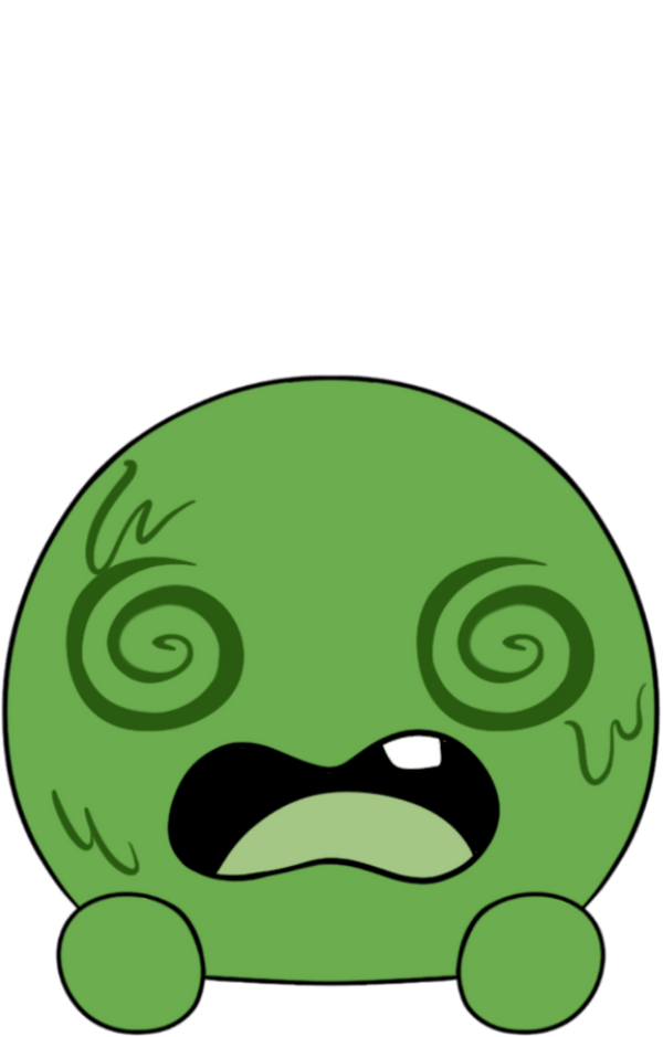 Confused Slimecicle Stickie (6in)