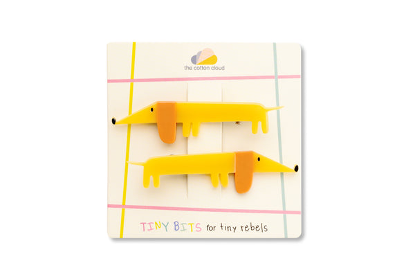 Hair Clips Set of 3 Flying Dog