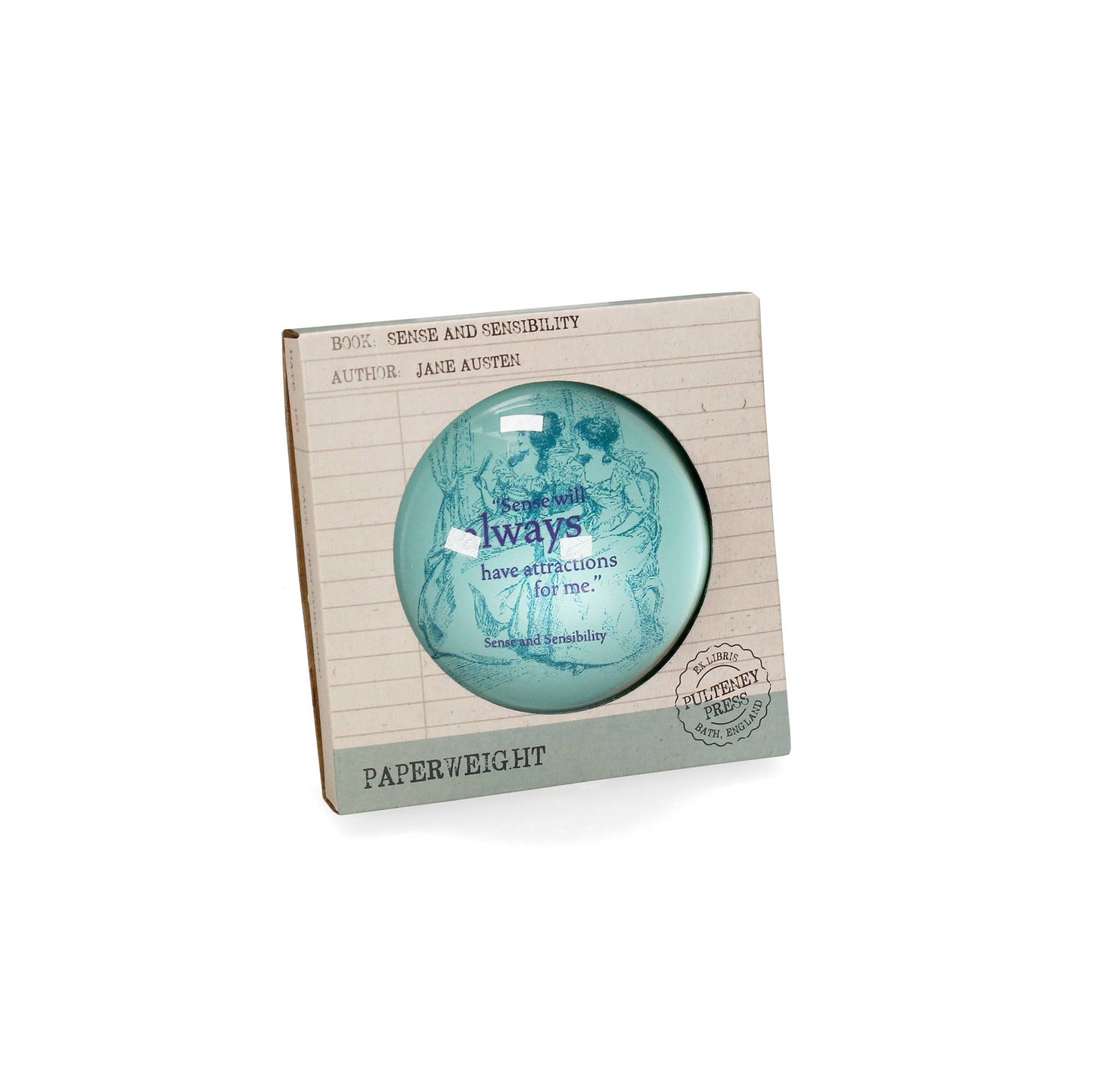 Boxed paperweight (70 mm) - Pulteney Press (Jane Austen)