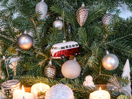 VW T1 Bus Red & White Christmas Decoration