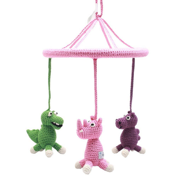 Mobile avec chameau, crocodile et rhinocéros