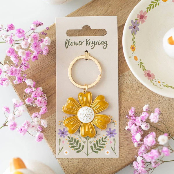 Porte-clés Marguerite Jaune