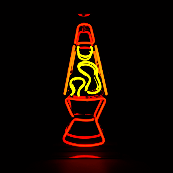 'Lava Lamp Red' Neon Box Sign
