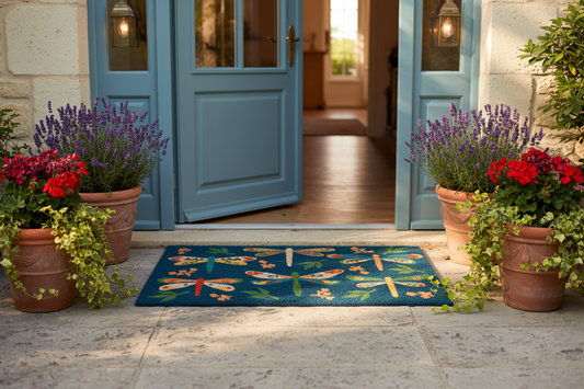 Dragonfly coconut fiber doormat
