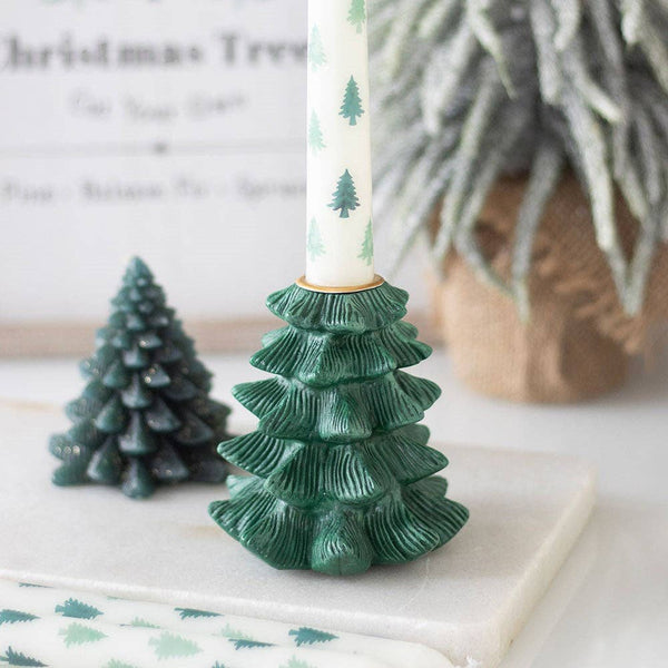 Green Fir Tree Candle Holder
