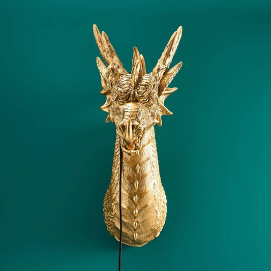 Dragon Drake wall light, gold, 66 x 27 x 41 cm