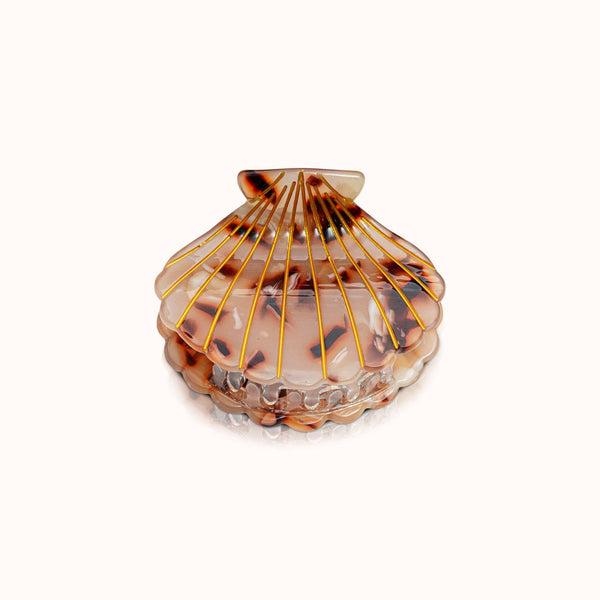 Vanilla Seashell Hair Clip
