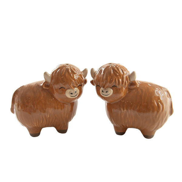 Salière et poivrière Vaches des Highlands