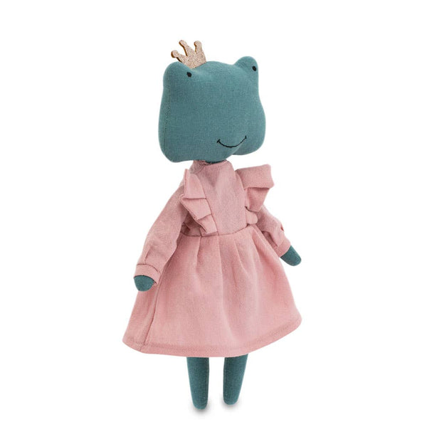 Fiona the Frog Cotton Plush Toy in Pink Dress - 29 cm - 0+