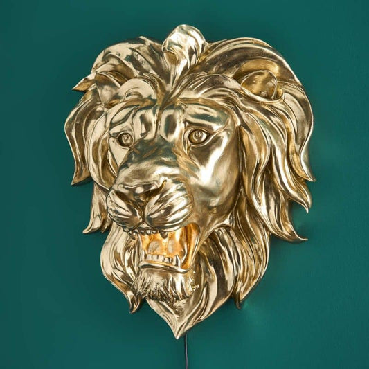 King Lion wall light Gold, 47 x 41 x 24.5 cm