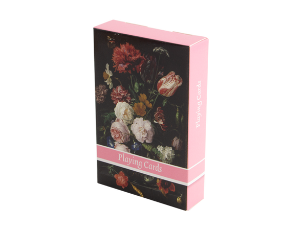 De Heem card game, vase with flowers