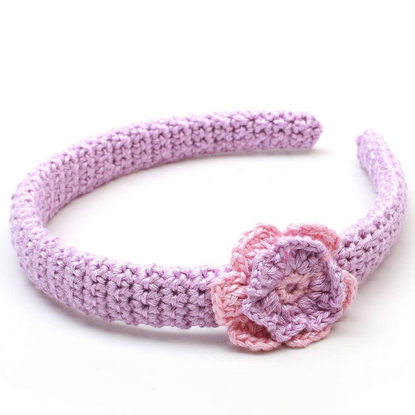 Headband with flower - Light purple