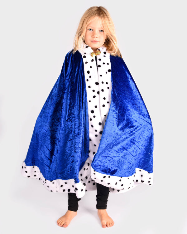 The King Blue Velvet Cape (4-8 years)
