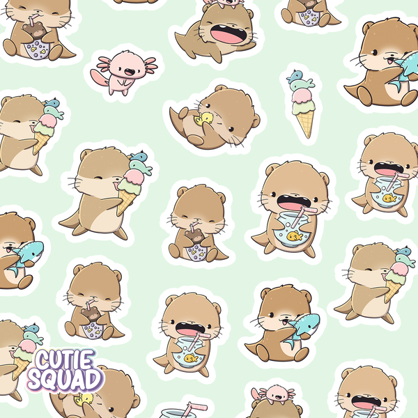 Adorable Otter Sticker Sheets