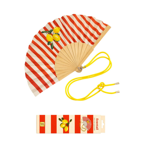 Fan with Shoulder Strap - Lemons