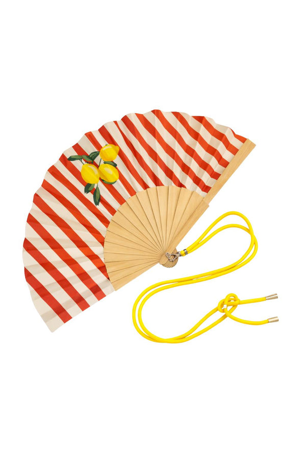 Fan with Shoulder Strap - Lemons